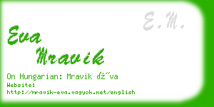 eva mravik business card